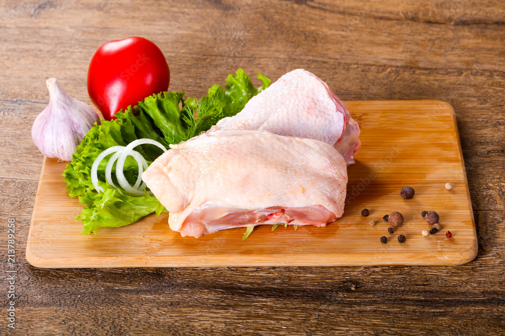 Raw chicken parts for soup Raw chicken parts for soup
