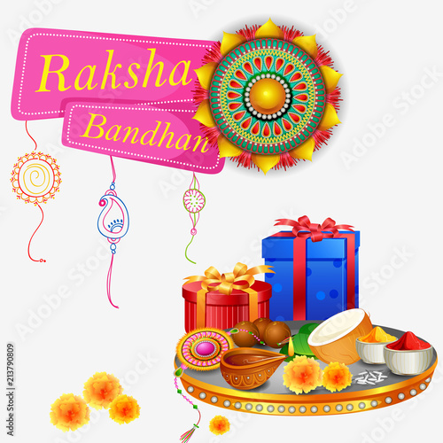 Decorated rakhi for Indian festival Raksha Bandhan