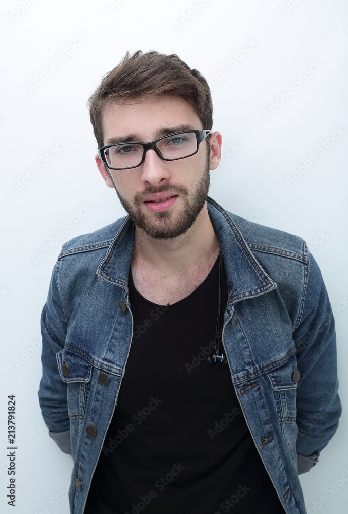 Fototapeta premium portrait of a modern young man in spectacles
