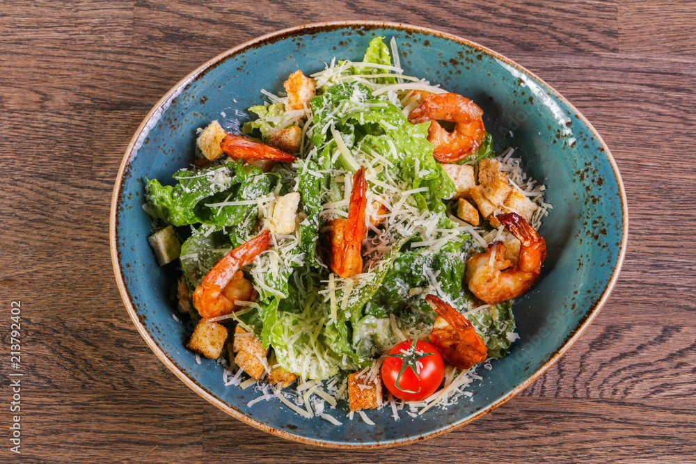 Caesar salad with shrimps Caesar salad with shrimps