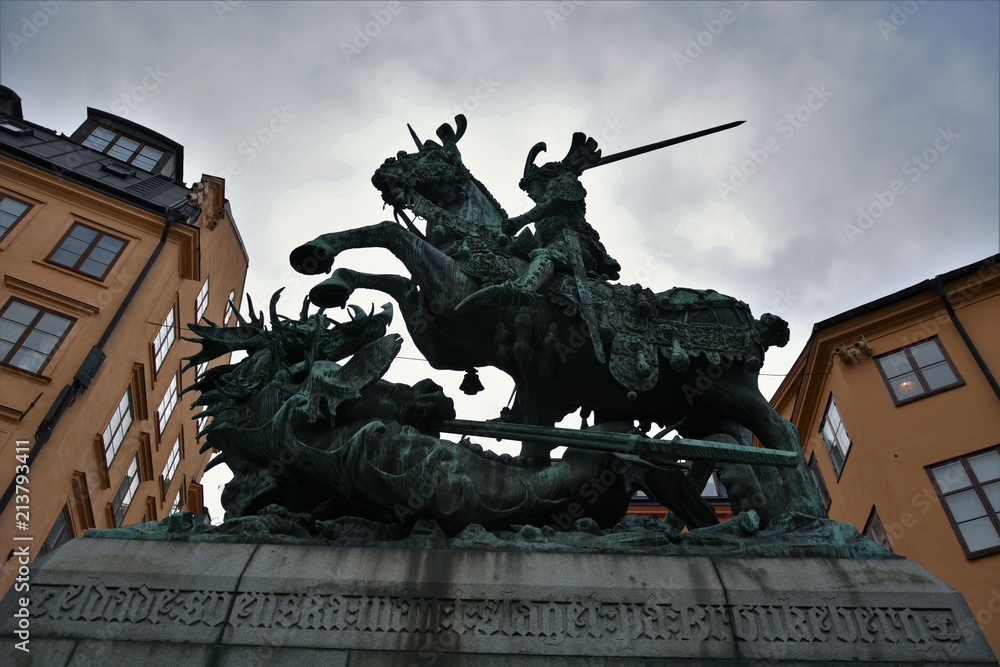 Saint George and the Dragon Statue