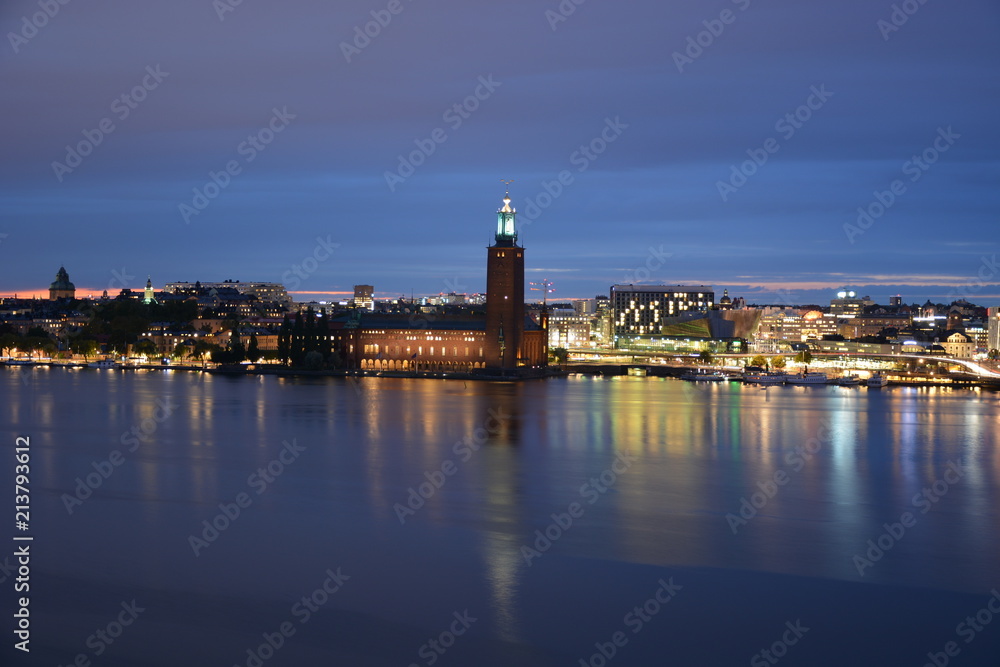 Stockholm cityscape from Monteliusvagen Hill