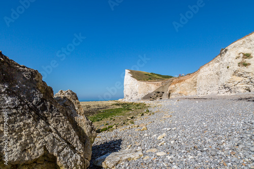 Seaford Head cliff along the Sussex coast, on a sunny summer's morning