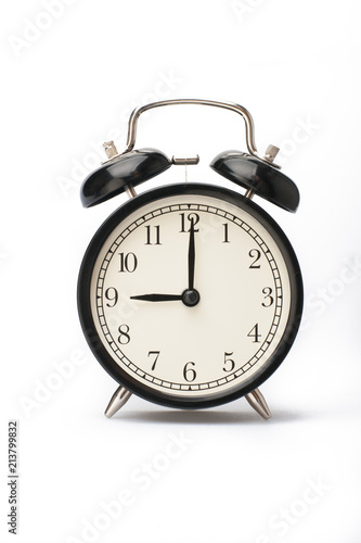 Alarm clock face isolated on white background