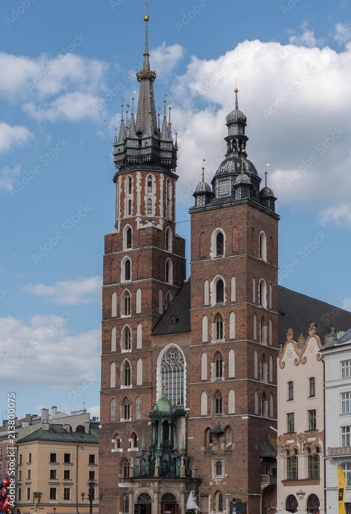 Krakow Cathedral on square in Old Town