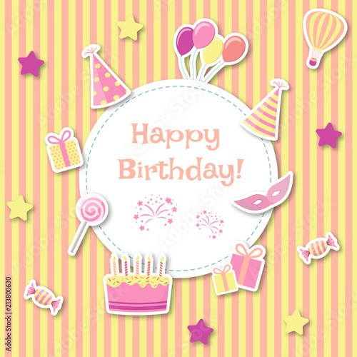 Childish birthday card