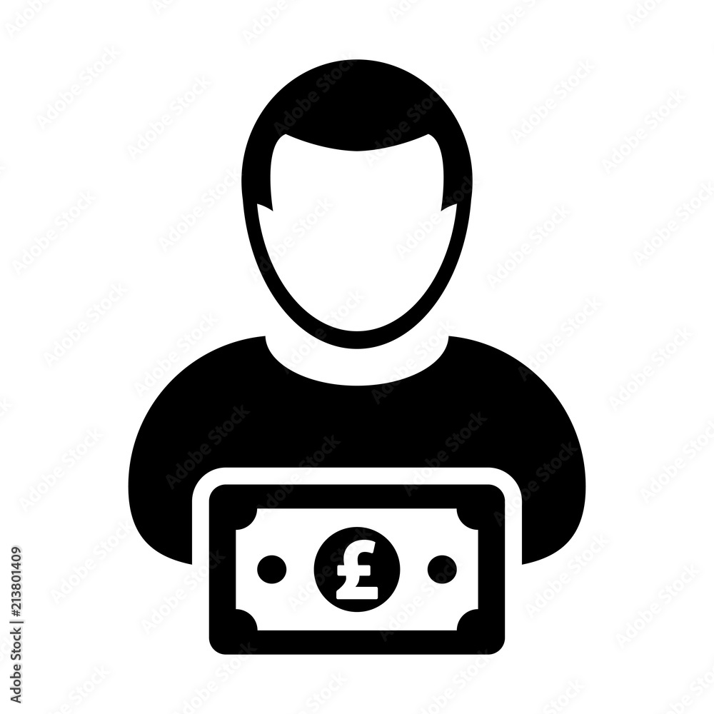 Pound sign icon vector user person profile avatar with currency money symbol for banking and finance business in flat color glyph pictogram illustration Pound sign icon vector user person profile avatar with currency money symbol for banking and finance business in flat color glyph pictogram illustration