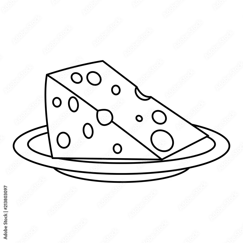 cheese piece isolated icon cheese piece isolated icon