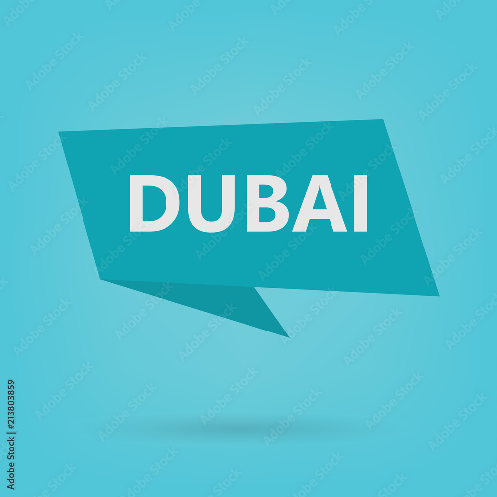 Dubai word on sticker- vector illustration Dubai word on sticker- vector illustration