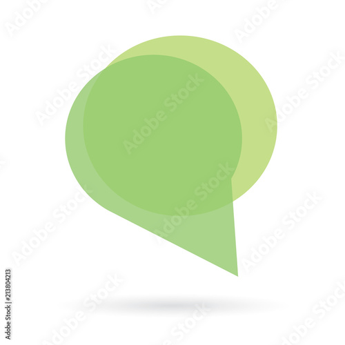 green speach bubble- vector illustration