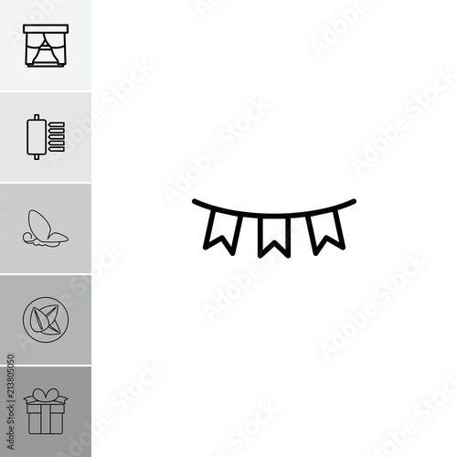 Collection of 6 decorative outline icons