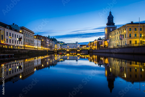 Brunnsparken sunset Gothenburg Sweden photo