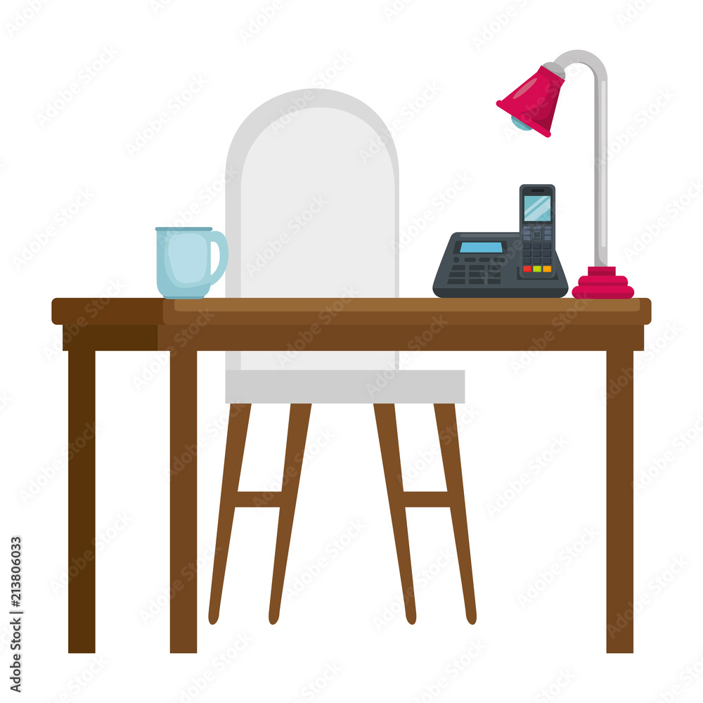 office workplace with telephone scene office workplace with telephone scene