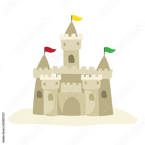 sand castle vector design