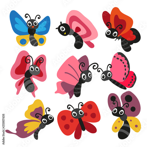 butterfly character vector design © terdpong2