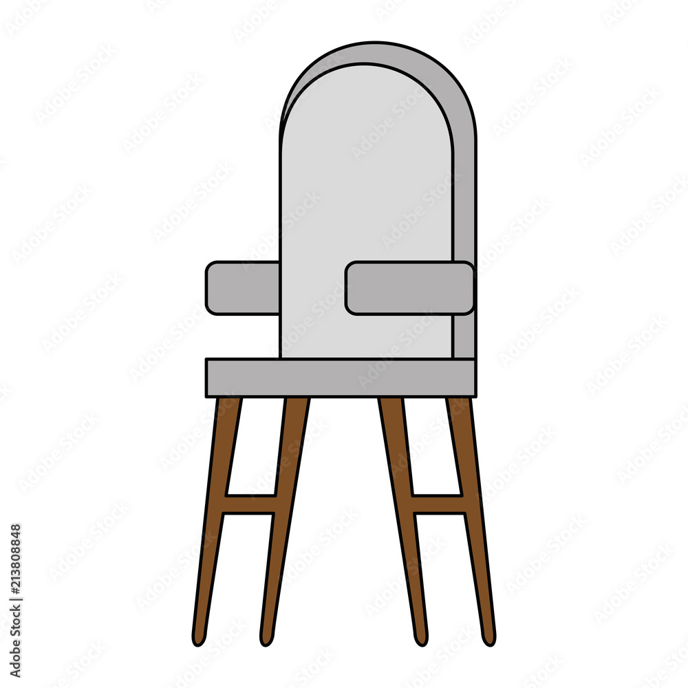 wooden chair isolated icon vector illustration design