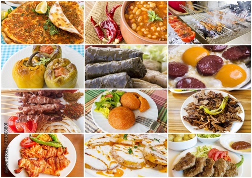 Turkish food collage