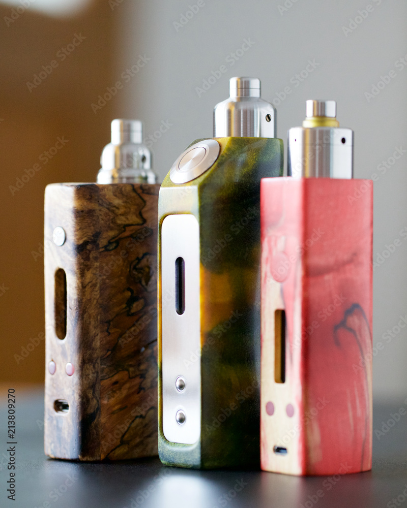 high end stabilized wood regulated box mods with rebuildable