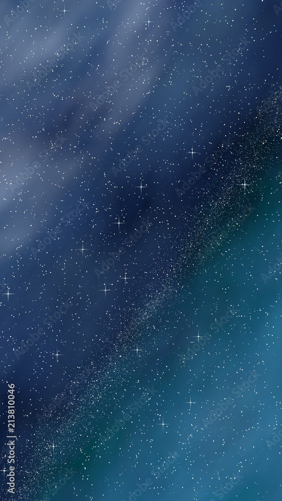 Fototapeta premium Colorful and beautiful space background. Outer space. Starry outer space texture. Templates, blue background. Design of websites, mobile devices and applications. 3D illustration