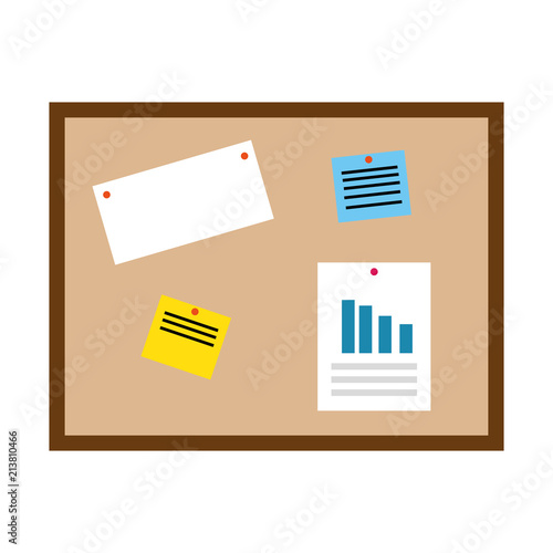 office notice board icon vector illustration design