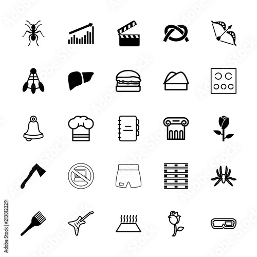 Collection of 25 art filled and outline icons