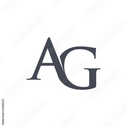 AG Initial Letter Logo Design Element. logo Vector Template