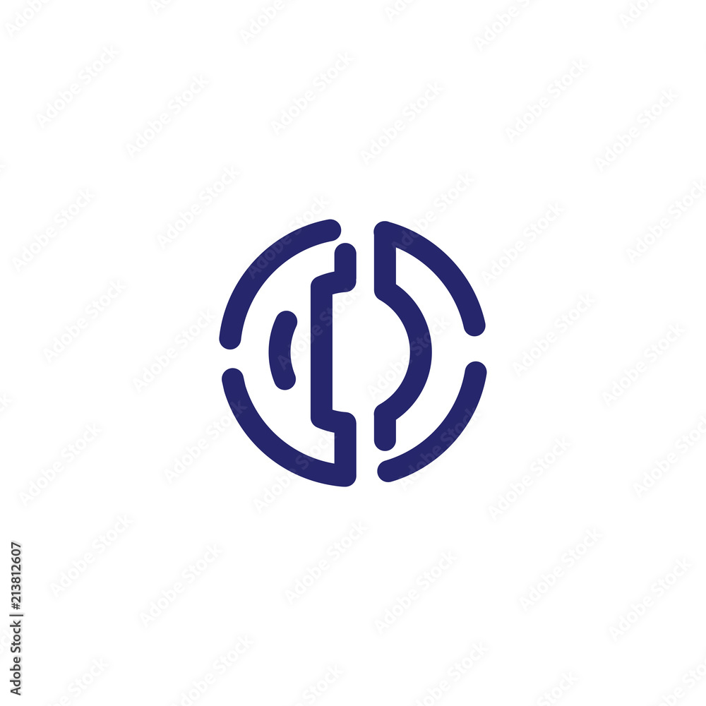 D Letter Currency Money Logo Vector element. Currency logo template D Letter Currency Money Logo Vector element. Currency logo template