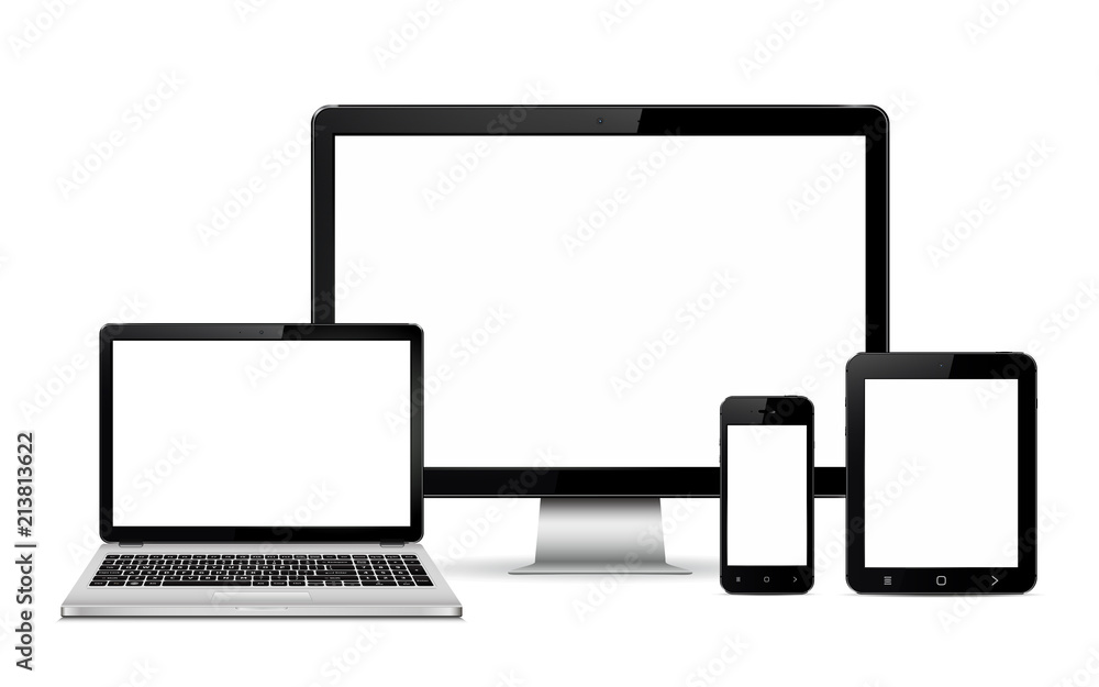 Digital devices set vector Digital devices set vector
