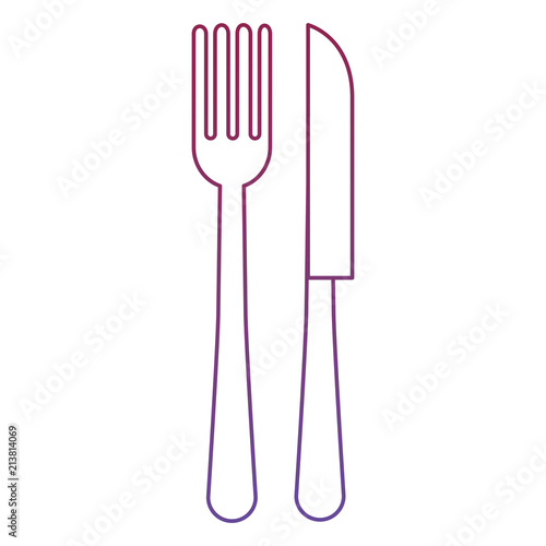 fork and knife cutleries vector illustration design