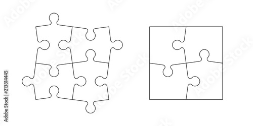 Set of puzzle pieces