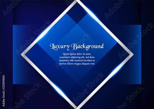 Abstract blue background in premium concept with copy space.Template design for cover, business presentation, web banner, wedding invitation and luxury packaging.