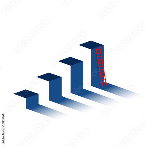 Free Download ladder to mountain peak. business graph concept. - GFXLoad