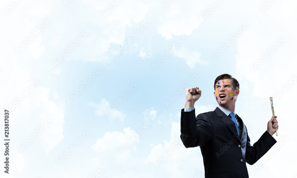 Business inspiration of young man Business inspiration of young man