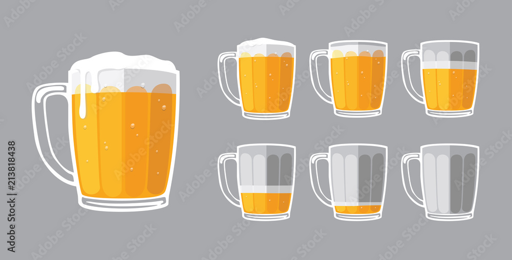 Beer Motion Sequence Animation Vector Illustration Beer Motion Sequence Animation Vector Illustration