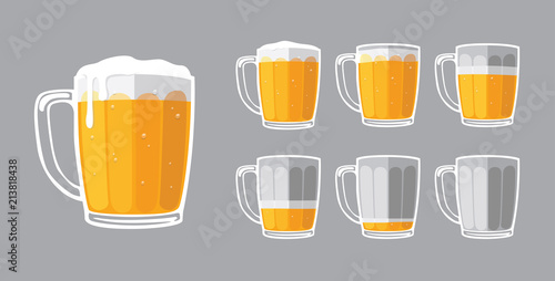 Beer Motion Sequence Animation Vector Illustration