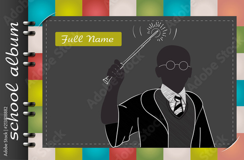 template of a school album wizard