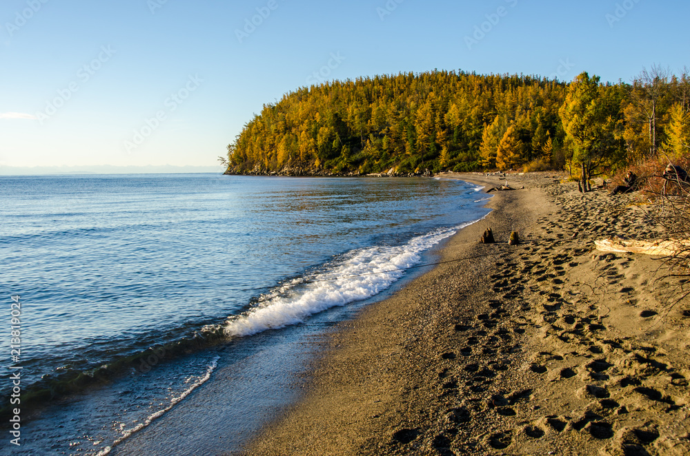 Lake and mountains of Siberia