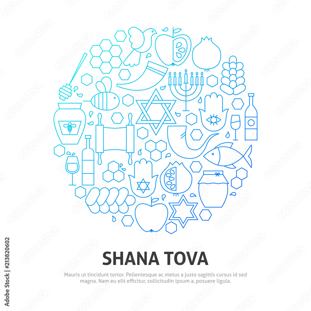 Rosh Hashana Circle Concept Rosh Hashana Circle Concept