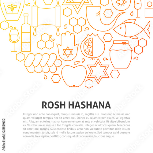 Rosh Hashana Line Concept