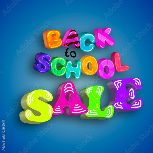 Back to school vector banner education discount promotion with text sale in background blackboard background. Vector illustration.