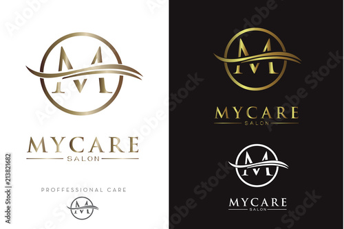 Luxury Golden Monogram M Logo/Icon