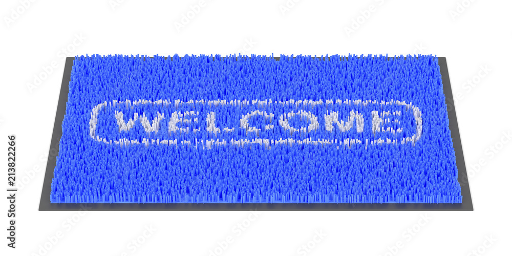 Welcome doormat on white Welcome doormat on white