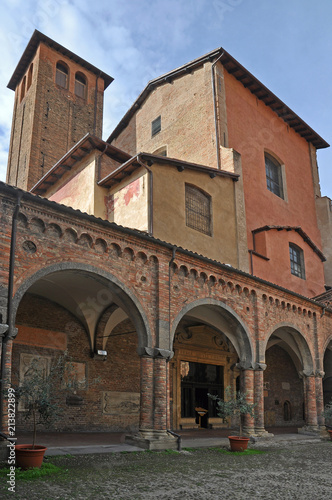 Bologna, Italy, Saint Stephen  basilica complex  Pilate’s Backyard. © claudiozacc