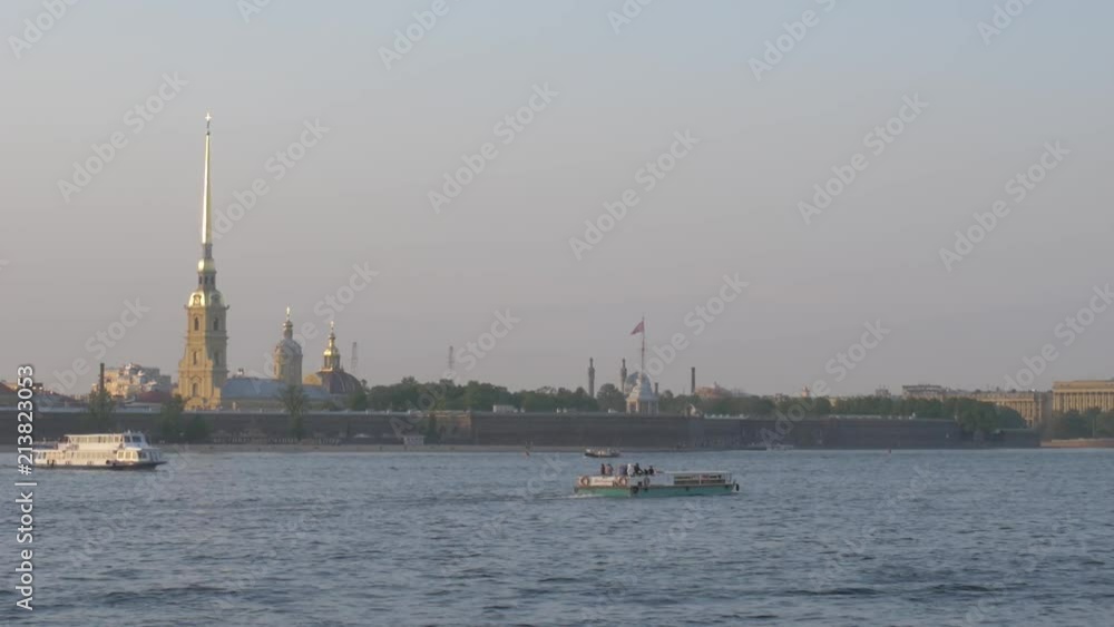 View of the Peter-Pavel's Fortress and the Neva River in St. Petreburg, Russia. View of the Peter-Pavel's Fortress and the Neva River in St. Petreburg, Russia.