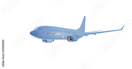 Wallpaper Mural Airplane flying. 3D render Torontodigital.ca