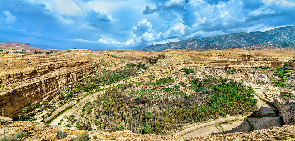 Panorama of Ghoufi Canyon in Algeria
