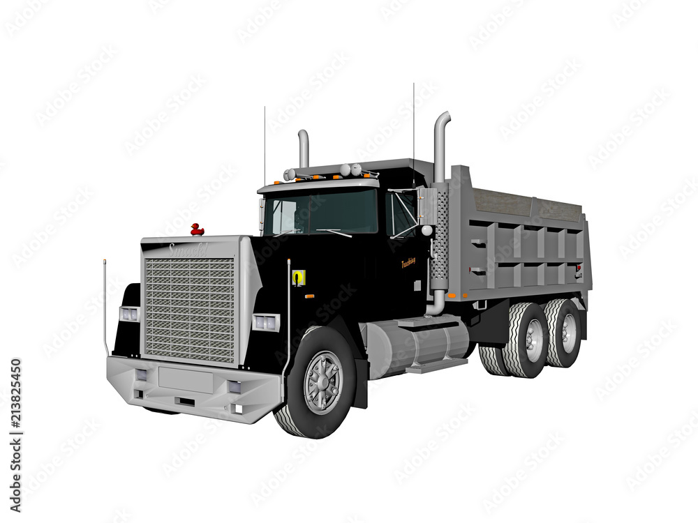 Großer Lastwagen mit Gütern
