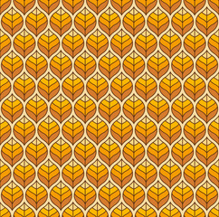 Fototapete Geometrische Blättermuster Goldene Blätter im geometrischen Musterdesign  © daniela