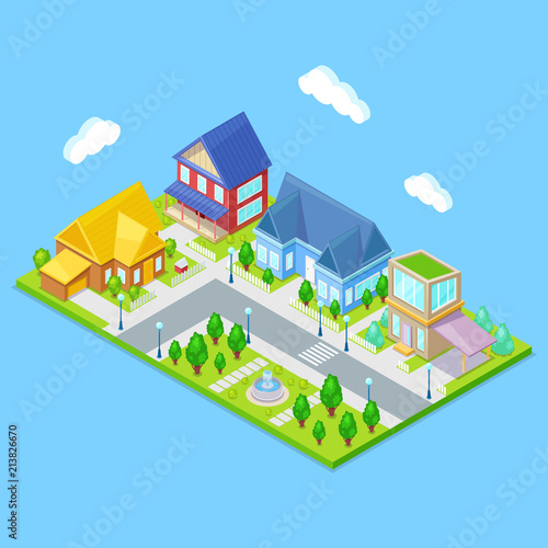 Isometric city infrastructure