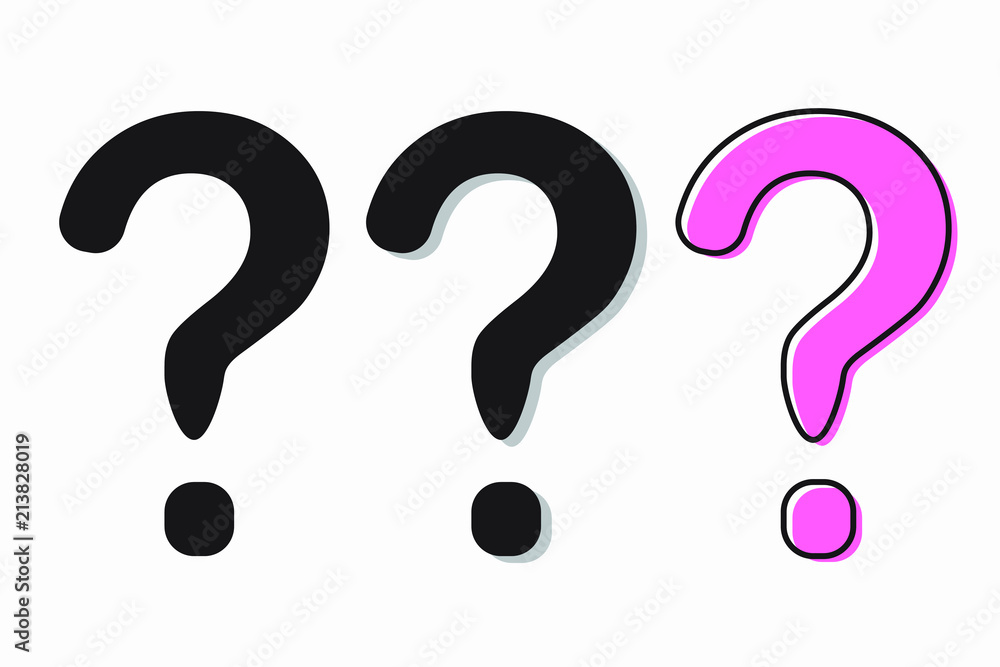 Question mark cartoon vector icon Question mark cartoon vector icon